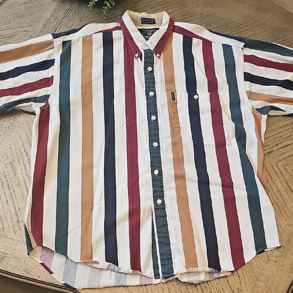 Classic Striped Button-Down Shirt XL Chaps Ralph Lauren